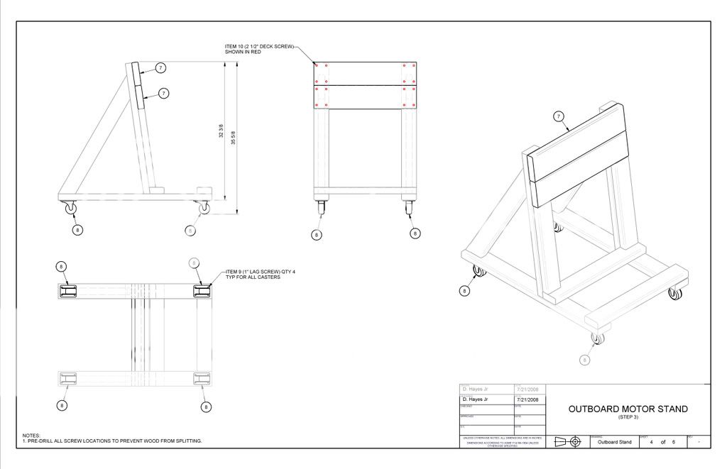 Building an O/B motor stand - Instructional Page: 1 - iboats Boating 